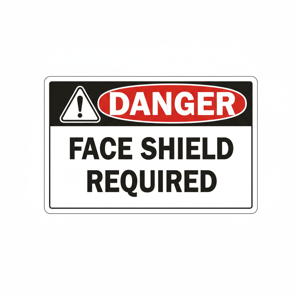 danger-face-shield-required Sign | 24" x 36" | 030 Magnetic