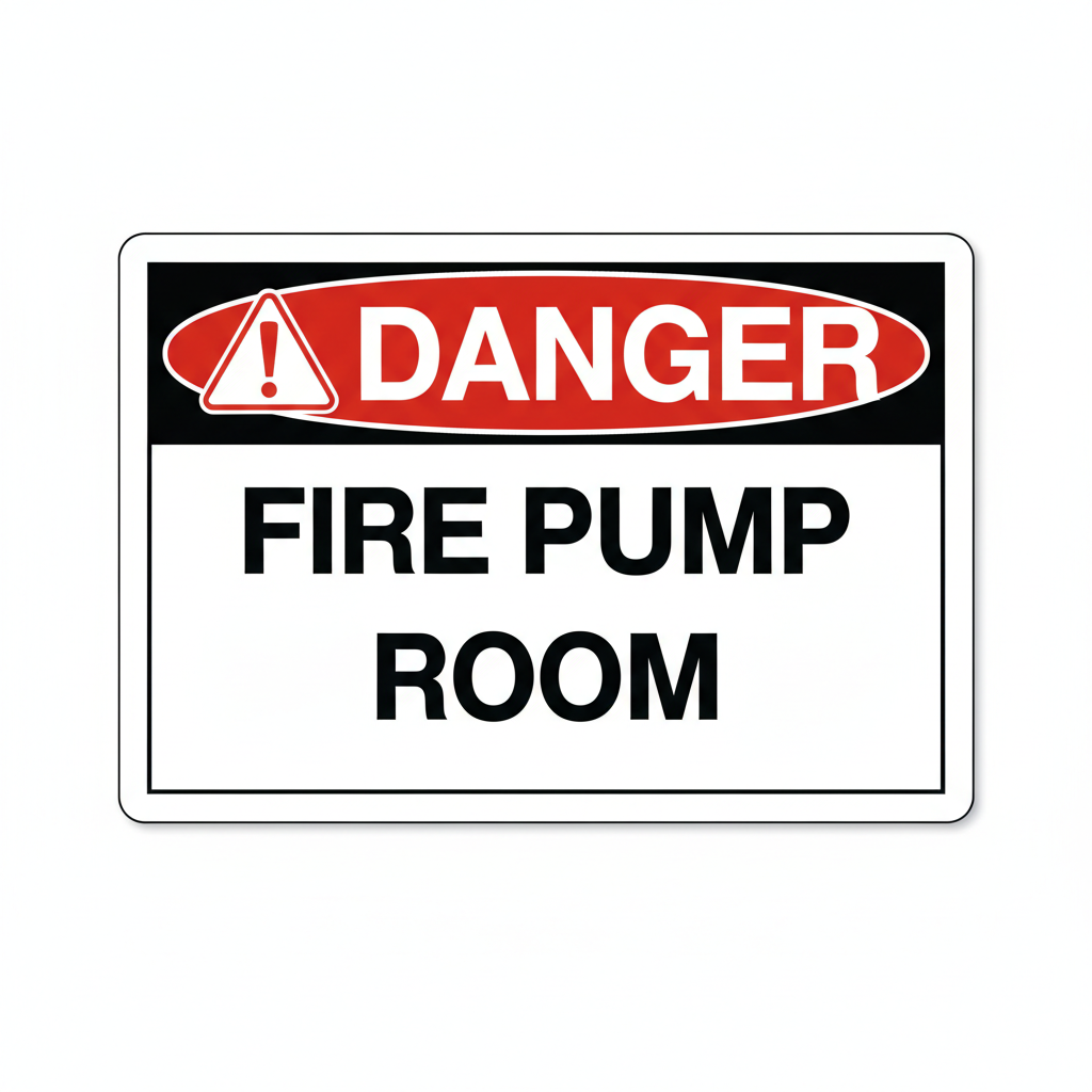 danger-fire-pump-room Sign | 24" x 36" | 030 Magnetic
