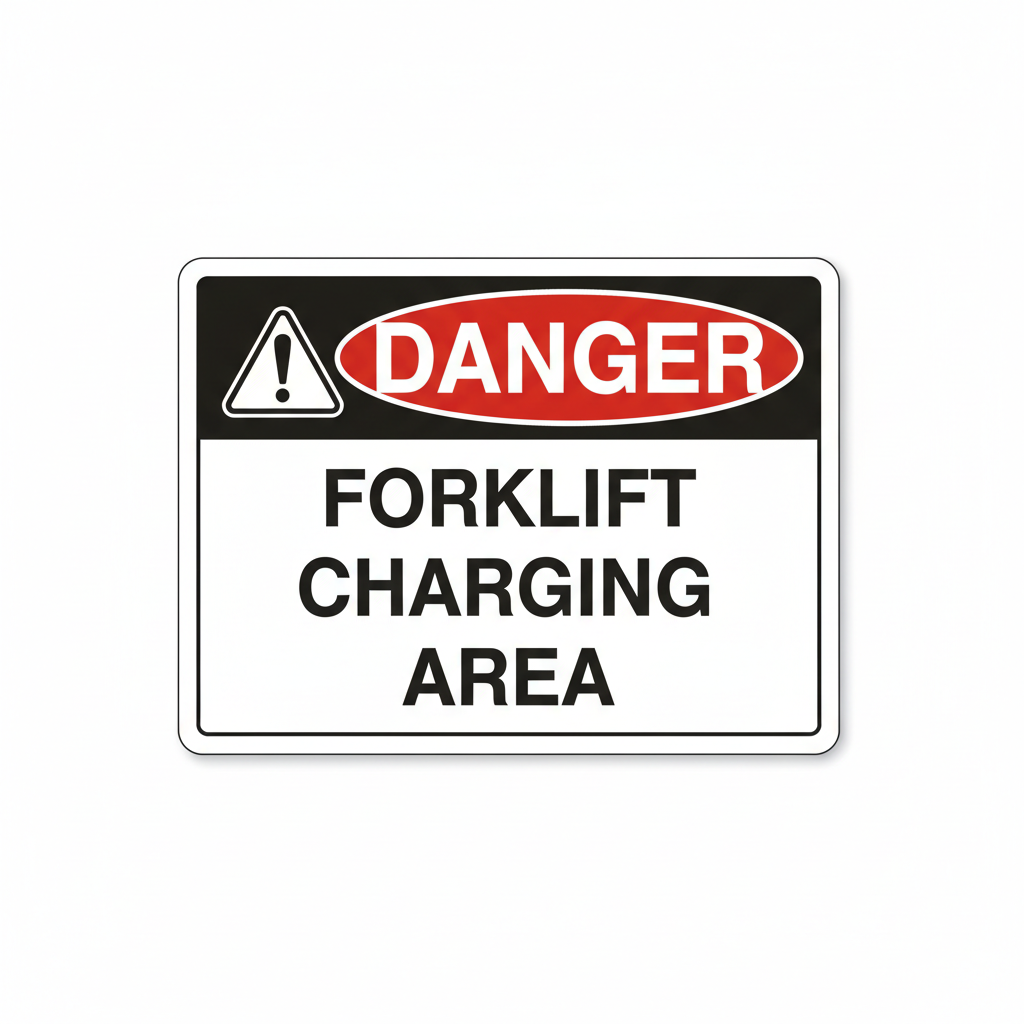 danger-forklift-charging-area Sign | 24" x 36" | 030 Magnetic