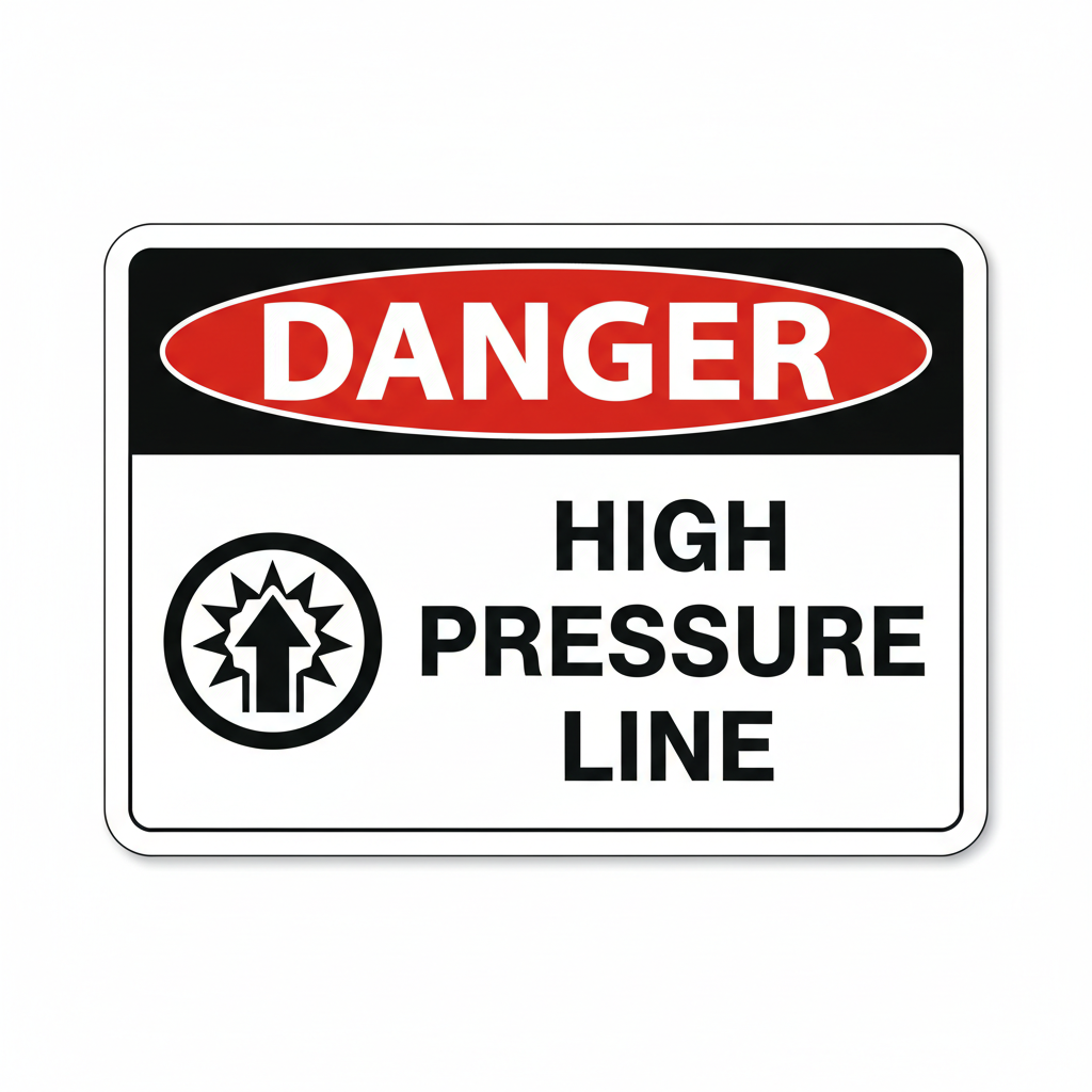 danger-high-pressure-line Sign | 24" x 36" | 030 Magnetic