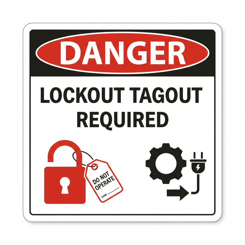danger-lockout-tagout-required Sign | 24" x 36" | 030 Magnetic