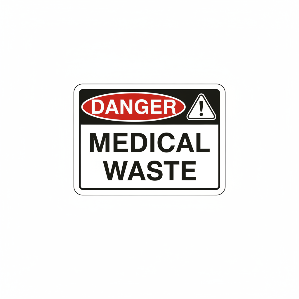 danger-medical-waste Sign | 24" x 36" | 030 Magnetic