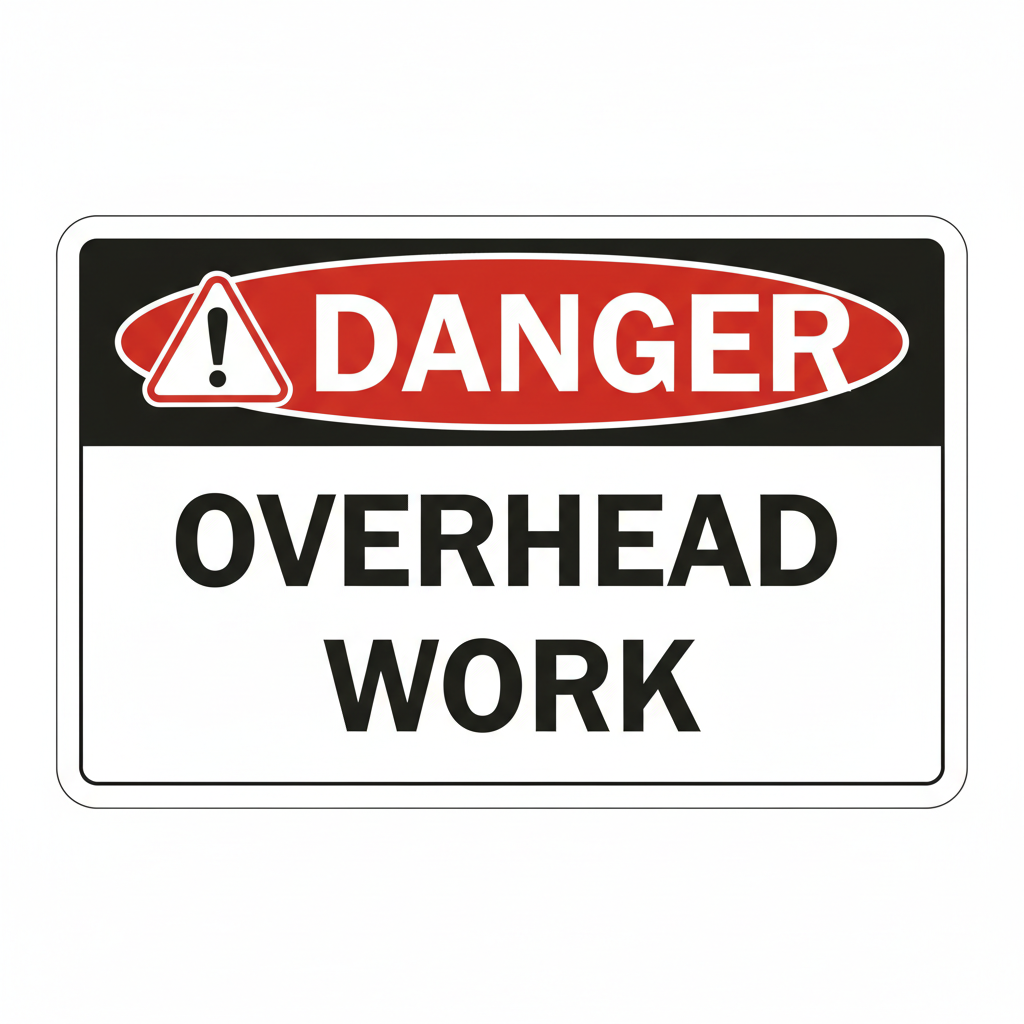 danger-overhead-work Sign | 24" x 36" | 030 Magnetic