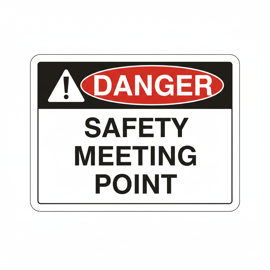danger-safety-meeting-point Sign | 24" x 36" | 030 Magnetic