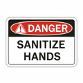 danger-sanitize-hands Sign | 24" x 36" | 030 Magnetic