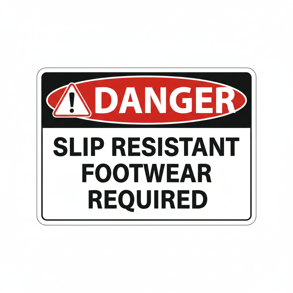danger-slip-resistant-footwear Sign | 24" x 36" | 030 Magnetic