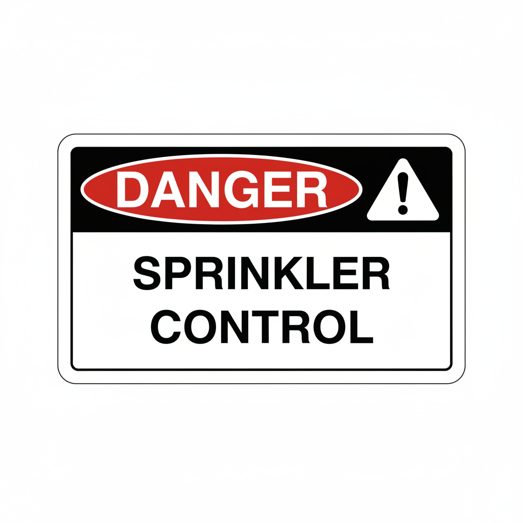 danger-sprinkler-control Sign | 24" x 36" | 030 Magnetic