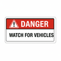 danger-watch-for-vehicles Sign | 24" x 36" | 030 Magnetic