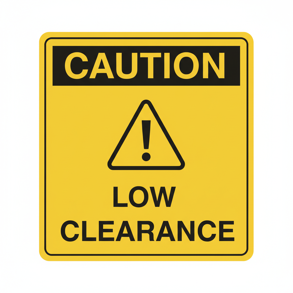caution-low-clearance Sign | 24" x 36" | 030 Magnetic