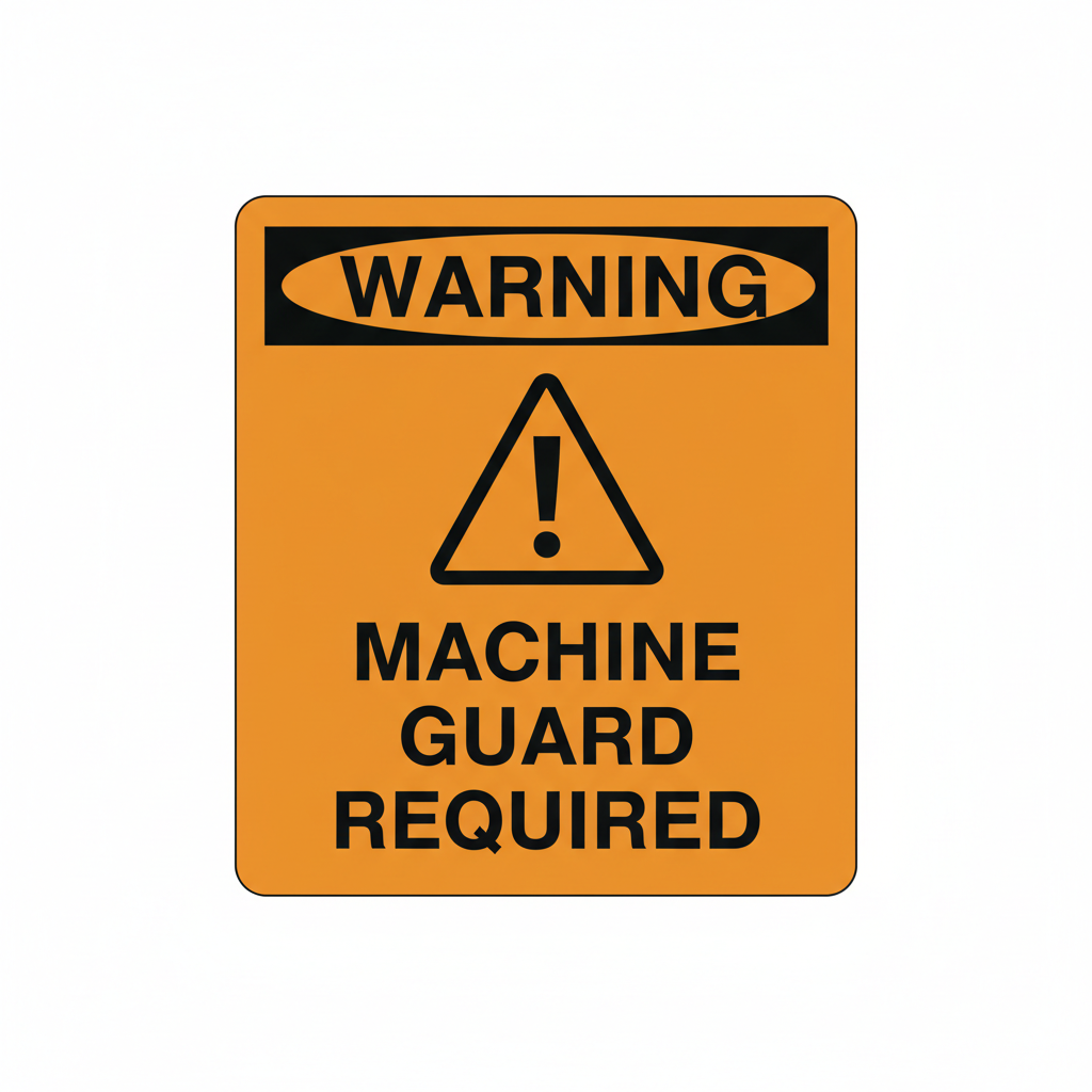 warning-machine-guard-required Sign | 24" x 36" | 030 Magnetic