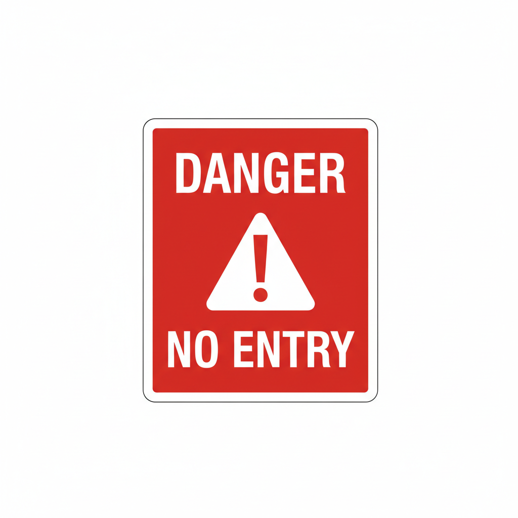 danger-no-entry Sign | 24" x 36" | 030 Magnetic