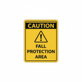 caution-fall-protection-area Sign | 24" x 36" | 030 Magnetic