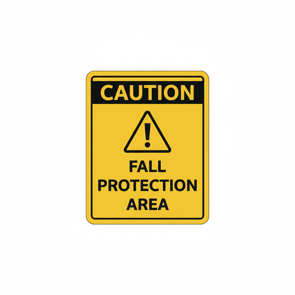 caution-fall-protection-area Sign | 24" x 36" | 030 Magnetic