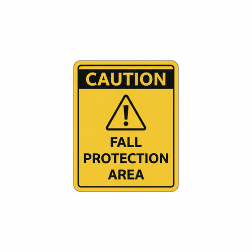 caution-fall-protection-area Sign | 24" x 36" | 030 Magnetic