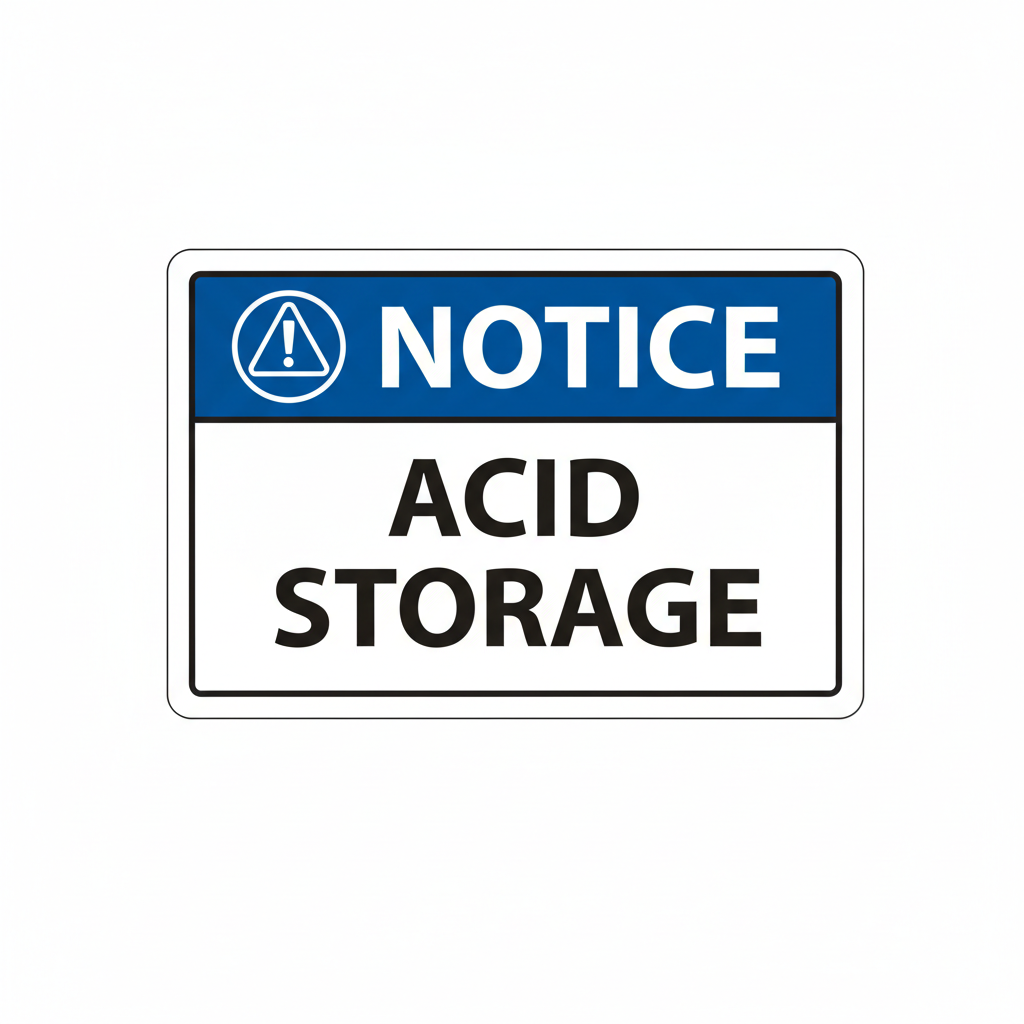 notice-acid-storage Sign | 24" x 36" | 030 Magnetic