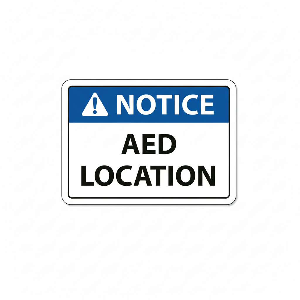notice-aed-location Sign | 24" x 36" | 030 Magnetic