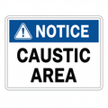 notice-caustic-area Sign | 24" x 36" | 030 Magnetic