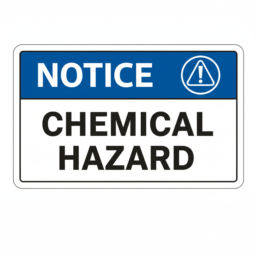 notice-chemical-hazard Sign | 24" x 36" | 030 Magnetic