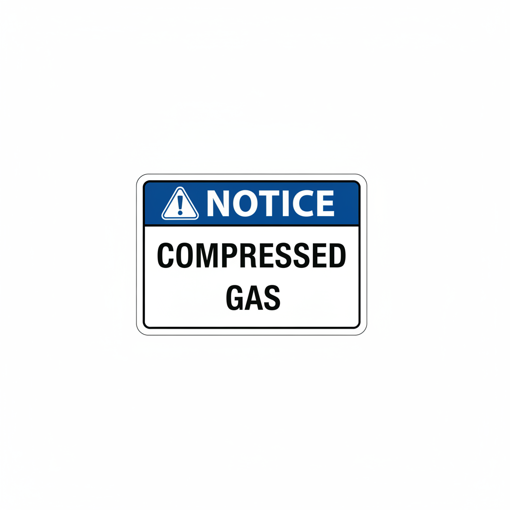 notice-compressed-gas Sign | 24" x 36" | 030 Magnetic