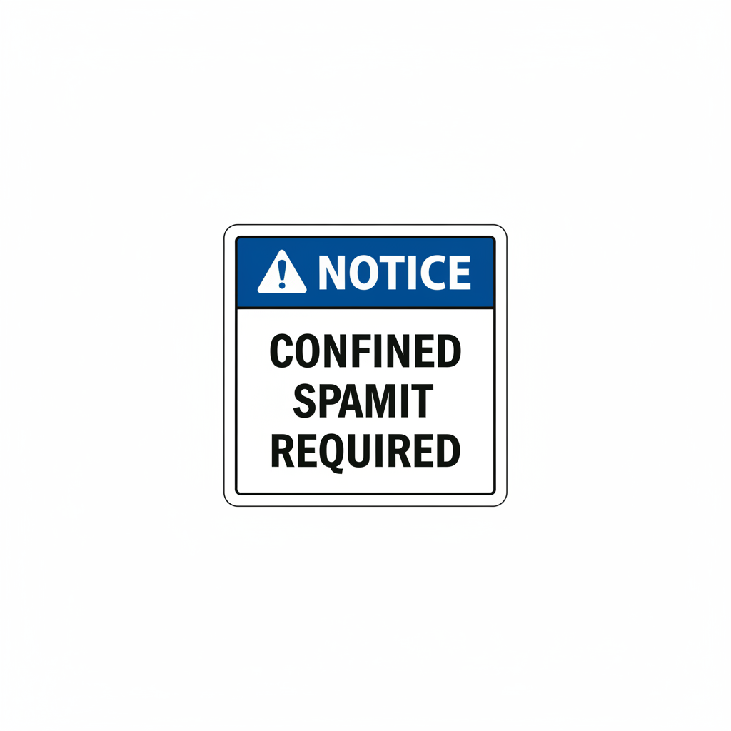 notice-confined-space-permit Sign | 24" x 36" | 030 Magnetic