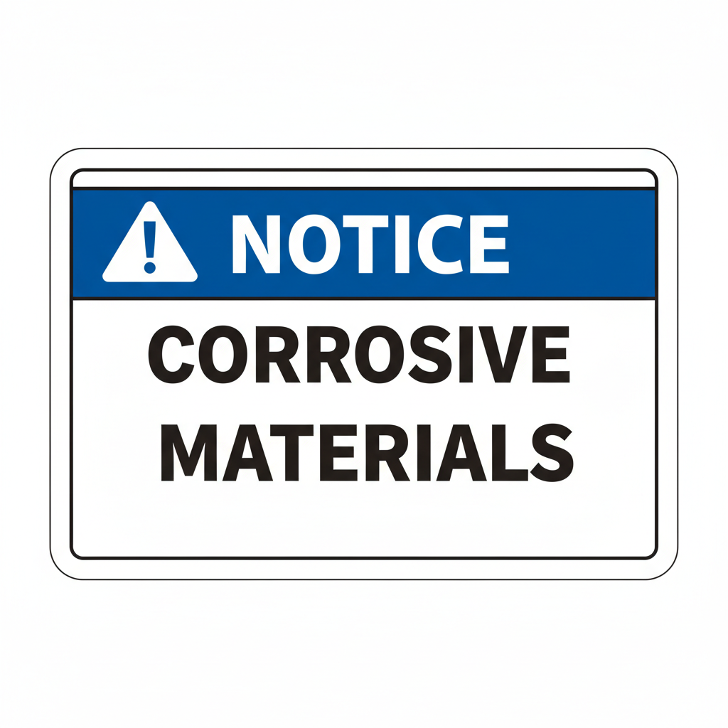 notice-corrosive-materials Sign | 24" x 36" | 030 Magnetic