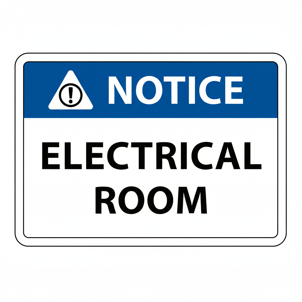 notice-electrical-room Sign | 24" x 36" | 030 Magnetic