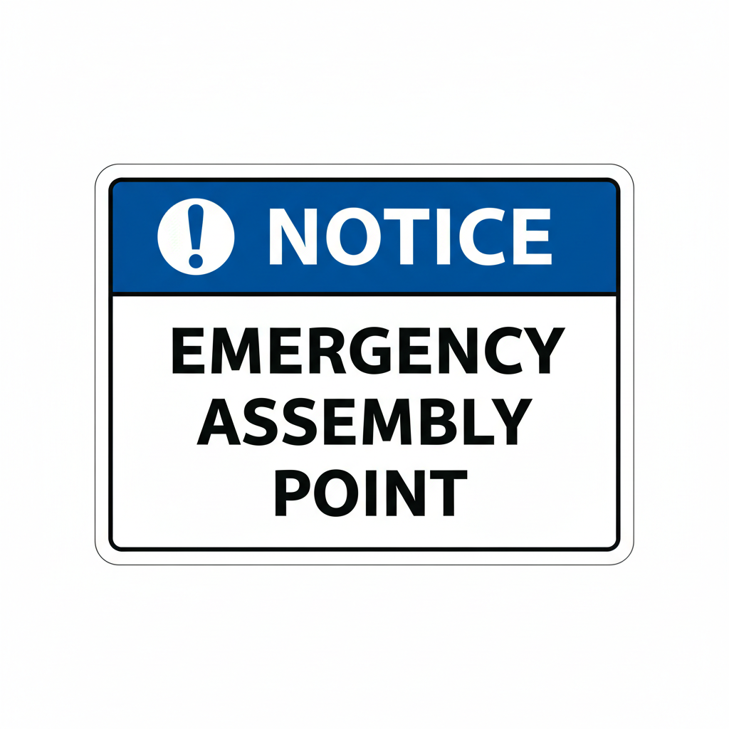 notice-emergency-assembly-point Sign | 24" x 36" | 030 Magnetic
