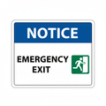 notice-emergency-exit Sign | 24" x 36" | 030 Magnetic