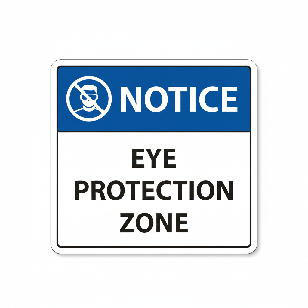 notice-eye-protection-zone Sign | 24" x 36" | 030 Magnetic
