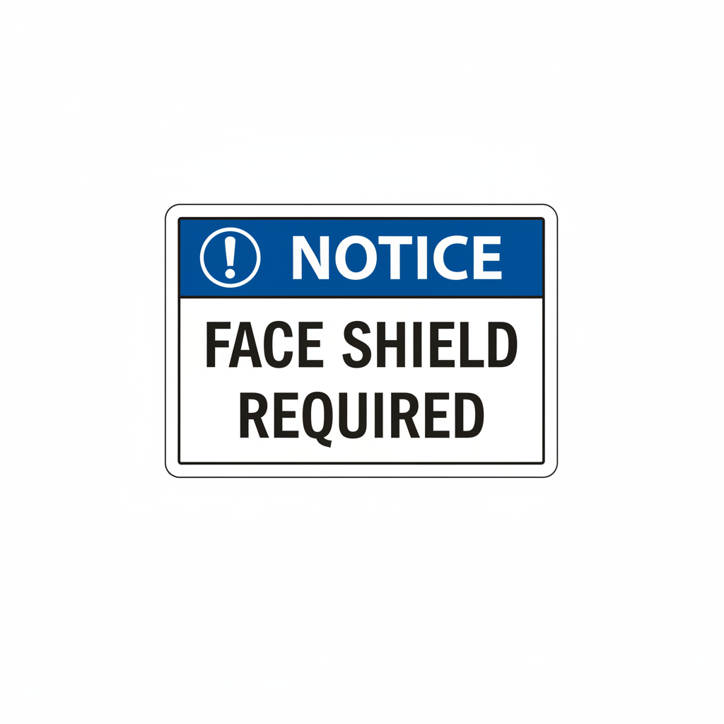 notice-face-shield-required Sign | 24" x 36" | 030 Magnetic
