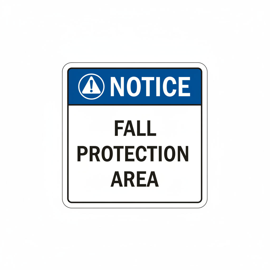 notice-fall-protection-area Sign | 24" x 36" | 030 Magnetic