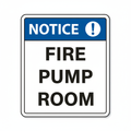 notice-fire-pump-room Sign | 24" x 36" | 030 Magnetic