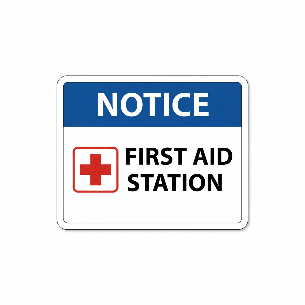 notice-first-aid-station Sign | 24" x 36" | 030 Magnetic