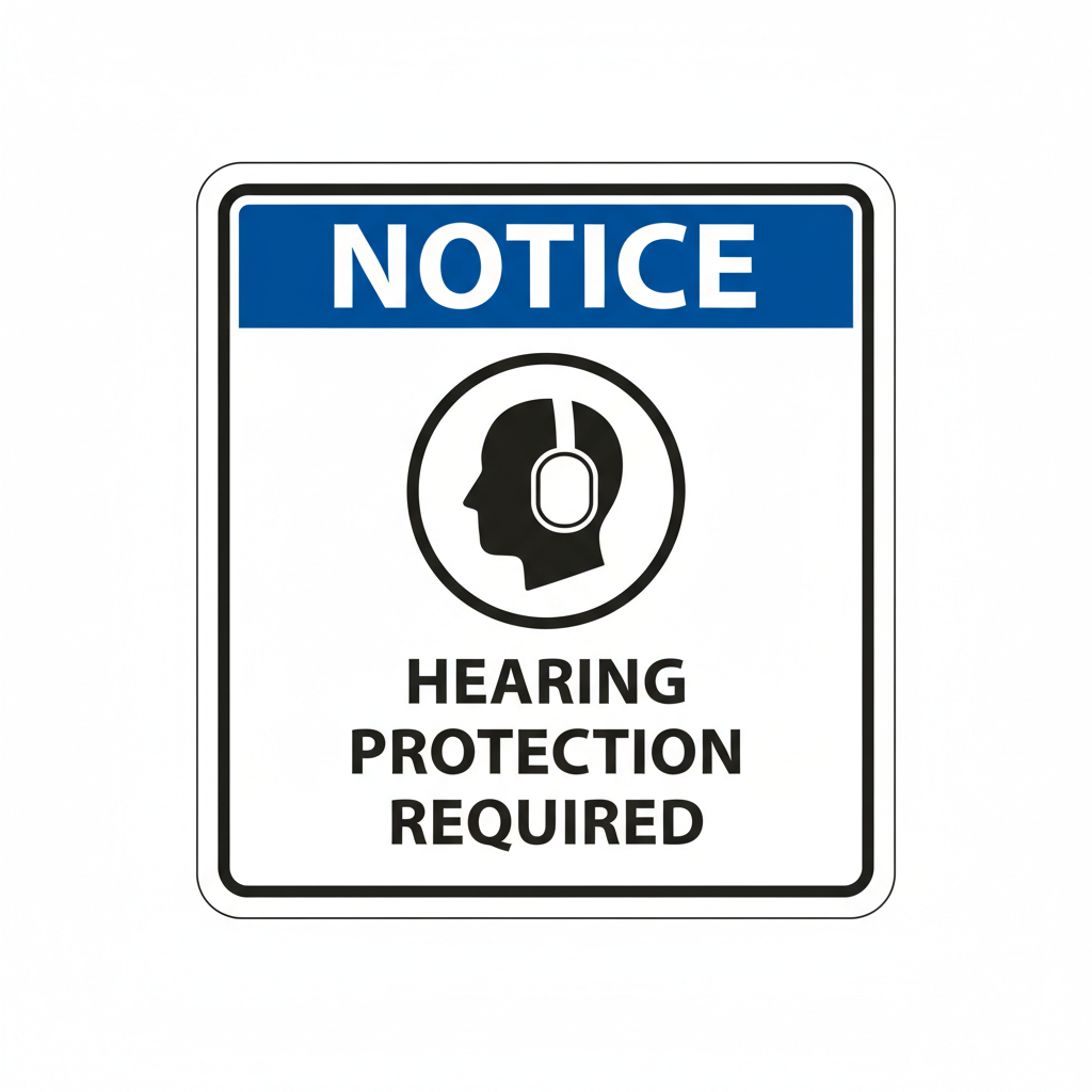 notice-hearing-protection-required Sign | 24" x 36" | 030 Magnetic