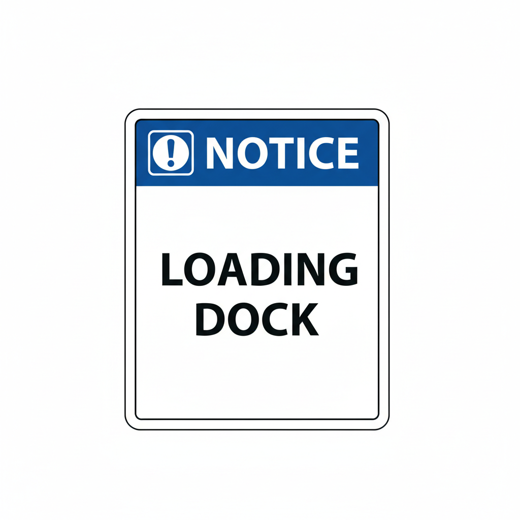 notice-loading-dock Sign | 24" x 36" | 030 Magnetic