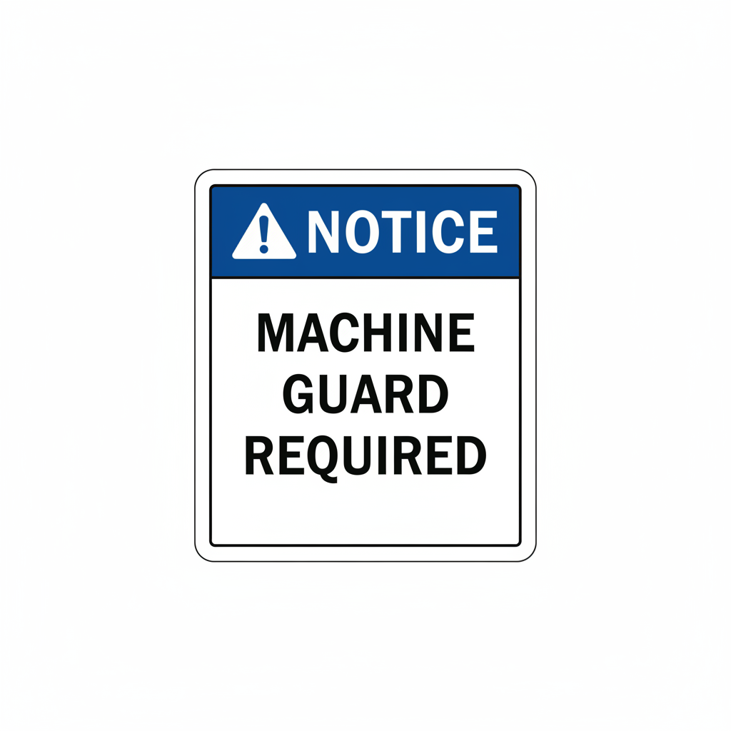 notice-machine-guard-required Sign | 24" x 36" | 030 Magnetic