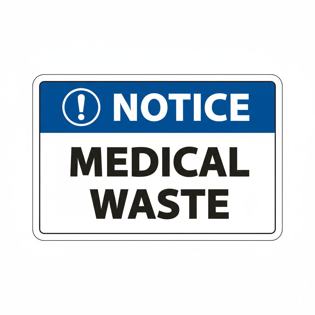notice-medical-waste Sign | 24" x 36" | 030 Magnetic