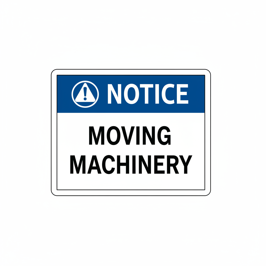 notice-moving-machinery Sign | 24" x 36" | 030 Magnetic