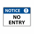 notice-no-entry Sign | 24" x 36" | 030 Magnetic
