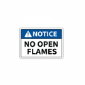 notice-no-open-flames Sign | 24" x 36" | 030 Magnetic