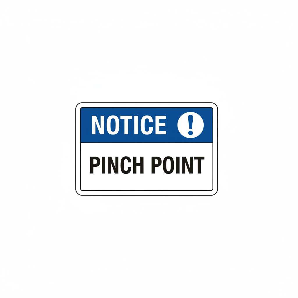 notice-pinch-point Sign | 24" x 36" | 030 Magnetic