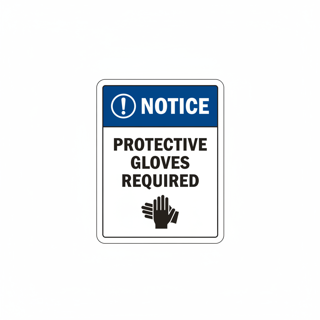 notice-protective-gloves-required Sign | 24" x 36" | 030 Magnetic