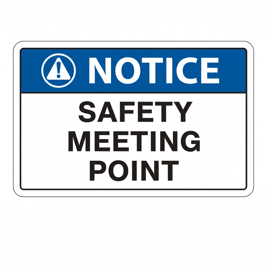 notice-safety-meeting-point Sign | 24" x 36" | 030 Magnetic