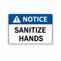 notice-sanitize-hands Sign | 24" x 36" | 030 Magnetic