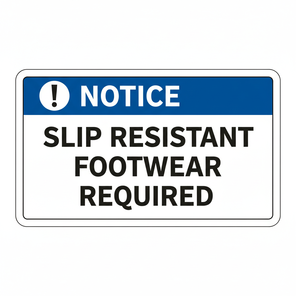 notice-slip-resistant-footwear Sign | 24" x 36" | 030 Magnetic