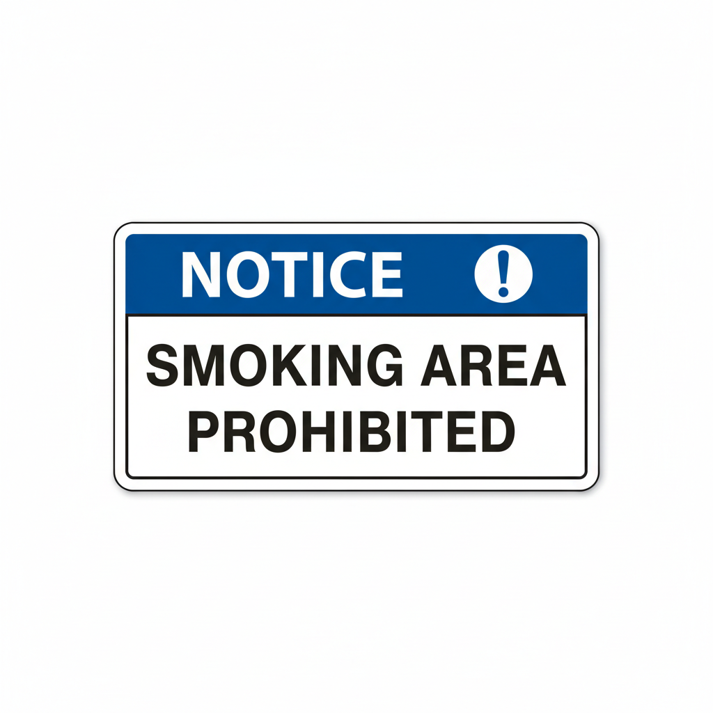 notice-smoking-area-prohibited Sign | 24" x 36" | 030 Magnetic