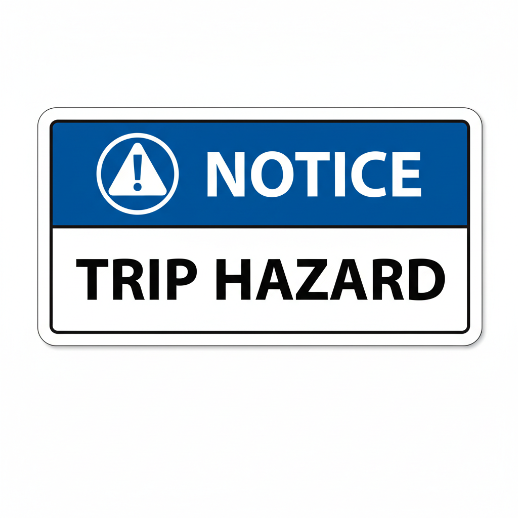 notice-trip-hazard Sign | 24" x 36" | 030 Magnetic