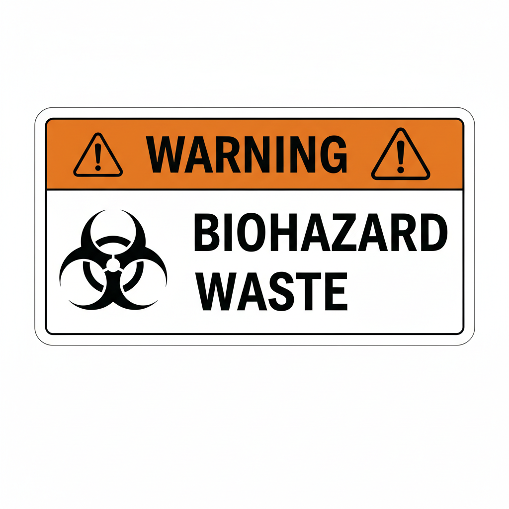 warning-biohazard-waste Sign | 24" x 36" | 030 Magnetic