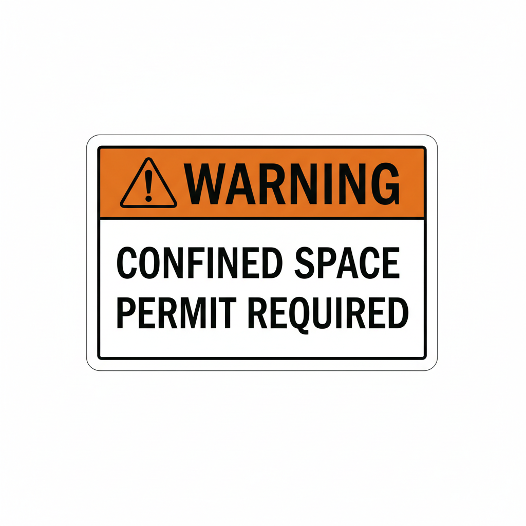 warning-confined-space-permit Sign | 24" x 36" | 030 Magnetic