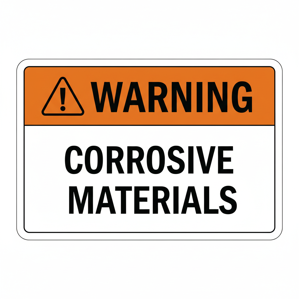warning-corrosive-materials Sign | 24" x 36" | 030 Magnetic